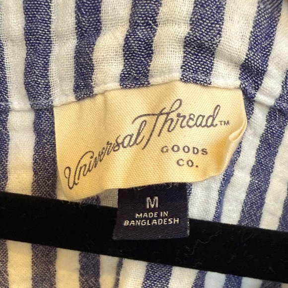 Universal Thread Navy and White Striped Shirt - Picture 2 of 3
